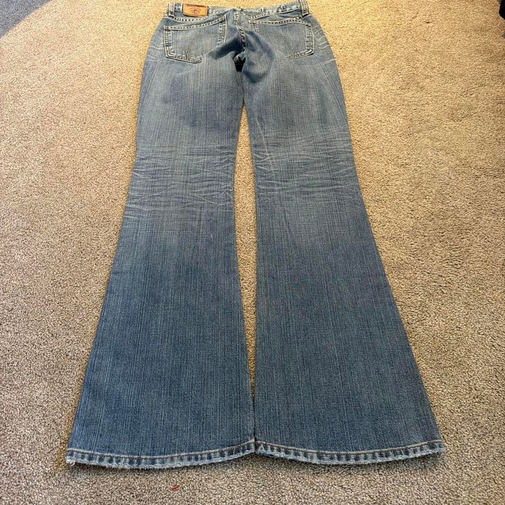 28x32 Blue Bootcut Flared 2000s Jeans Y2K Vintage - Picture 5 of 6